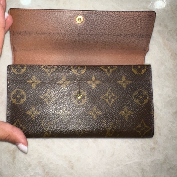 Louis Vuitton Monogram Portefeiulle Sarah Long Bifold Wallet Brown - Picture 2 of 15